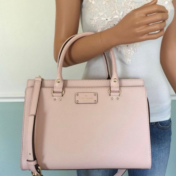 KATE SPADE | Wellesley Durham pink pebbled leather shoulder/satchel hand bag - Picture 4 of 14